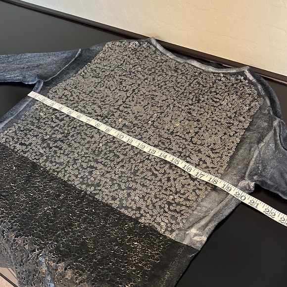 Avant Toi Loose fit sequined distressed pullover sweater coated, cashmere/silk - Picture 9 of 9